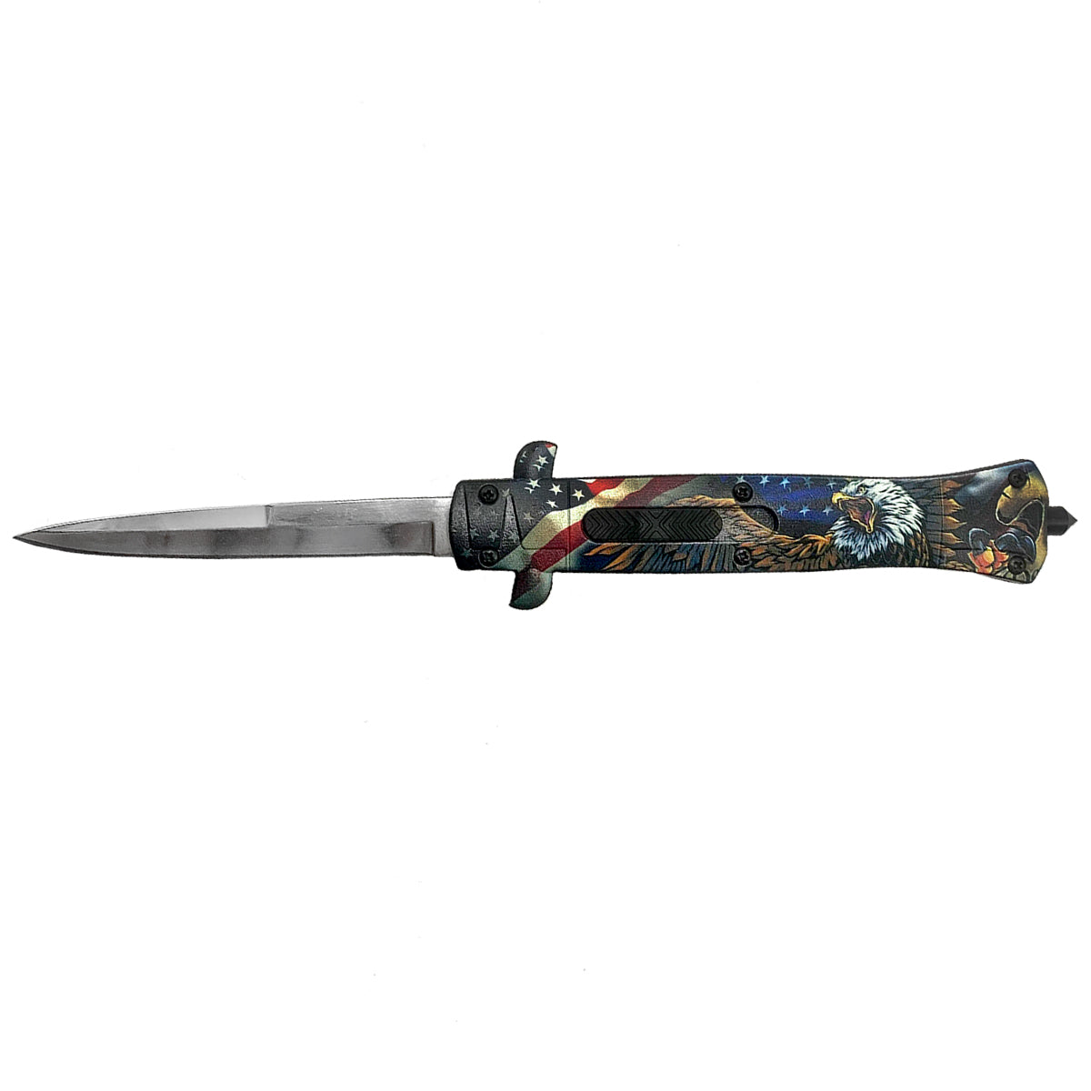 "Capital" Eagle 2 / USA Flag OTF Stiletto Knife