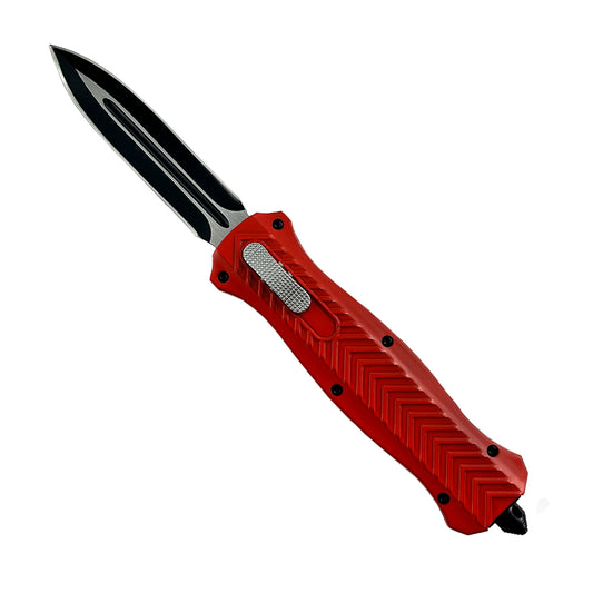 "Wavecutter" Red OTF Knife