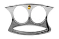 "Machiavellian" Chrome Two Finger Brass Knuckles