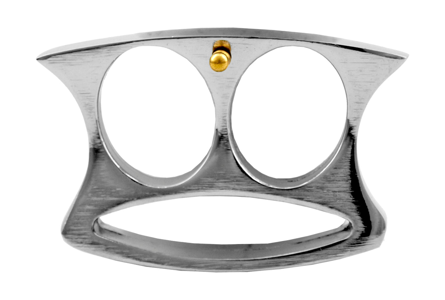 "Machiavellian" Chrome Two Finger Brass Knuckles