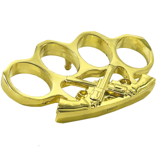 "Redeemer" Gold Brass Knuckles