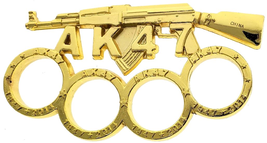 "AK47" Gold Brass Knuckles