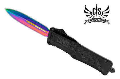 Rainbow Double-Edge Blade Automatic OTF Knife
