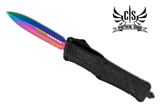 Rainbow Double-Edge Blade Automatic OTF Knife