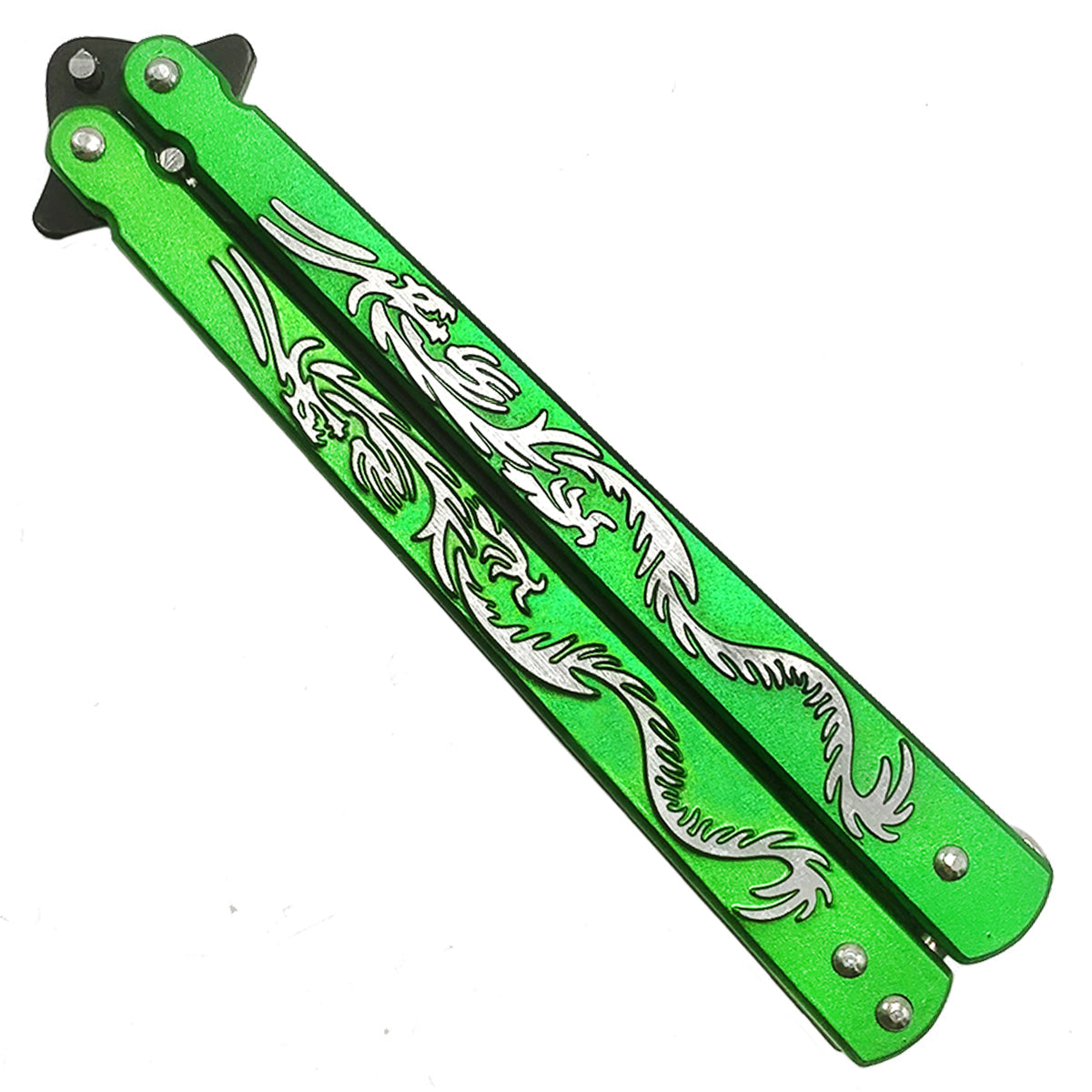 CS Tactical Edge "Green Twin Dragons" Butterfly Knife