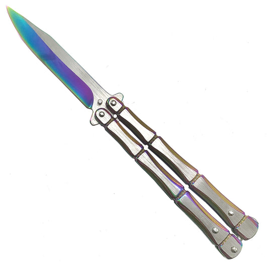 CS Tactical Edge "Rainbow Titan" Butterfly Knife - Butterfly Knives