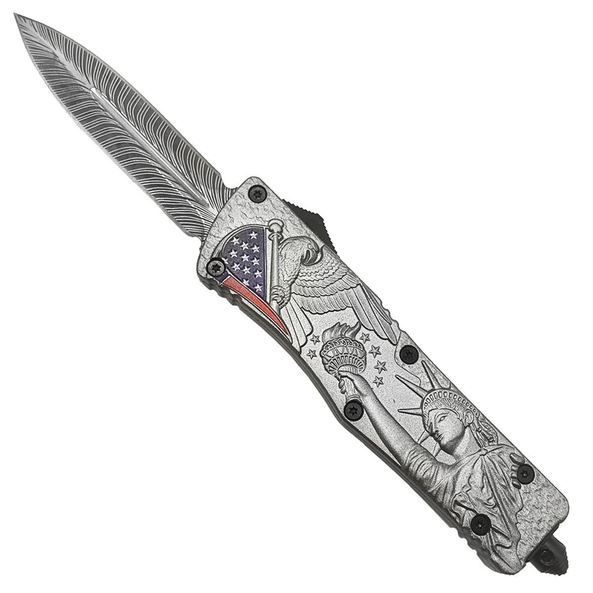 CS Tactical Edge "Silver Freedom" OTF Knife - OTF Knives