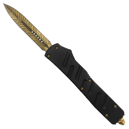 Buy OTF Knives Online - "Golden Fang" OTF Knife for Sale.