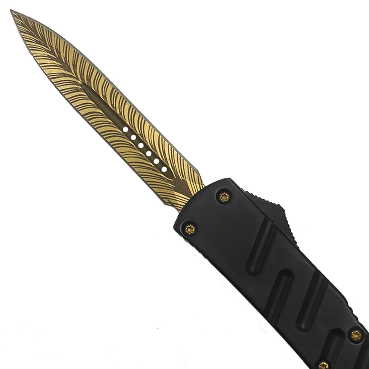 Buy OTF Knives Online - "Golden Fang" OTF Knife for Sale.