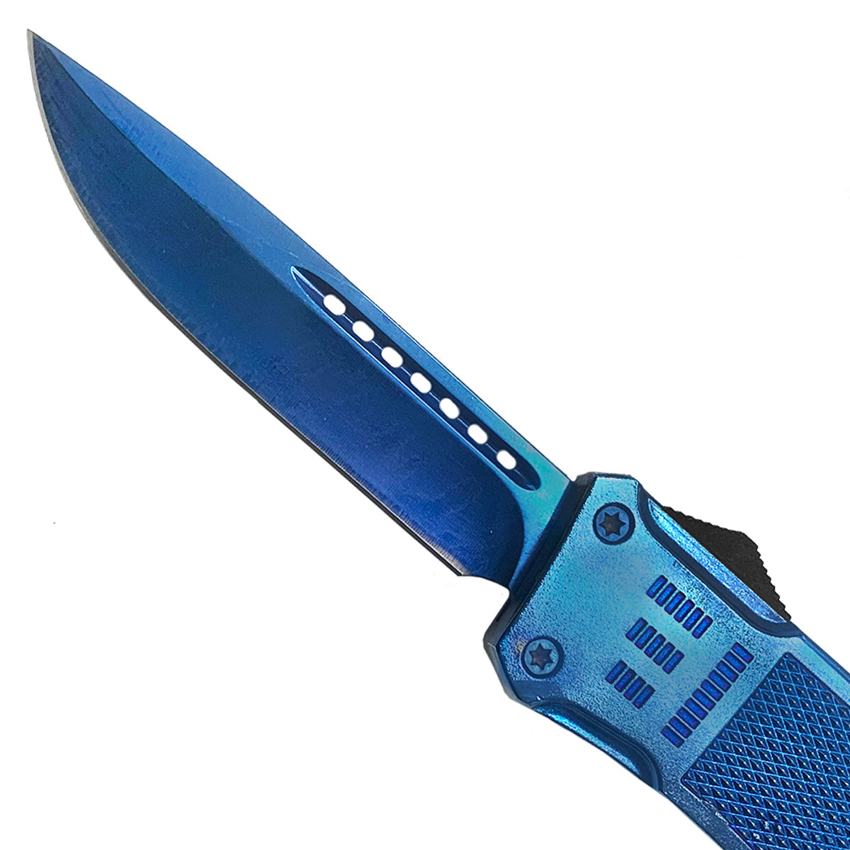 Blue Solid Metal OTF Knife for Sale - Buy OTF Knives Online.