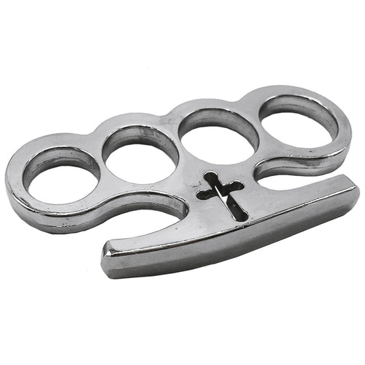 Chrome Cross Brass Knuckles for Sale | Buy Brass Knuckles Online.