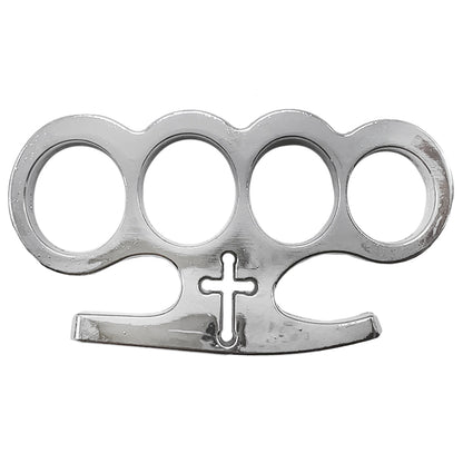 Chrome Cross Brass Knuckles for Sale | Buy Brass Knuckles Online.