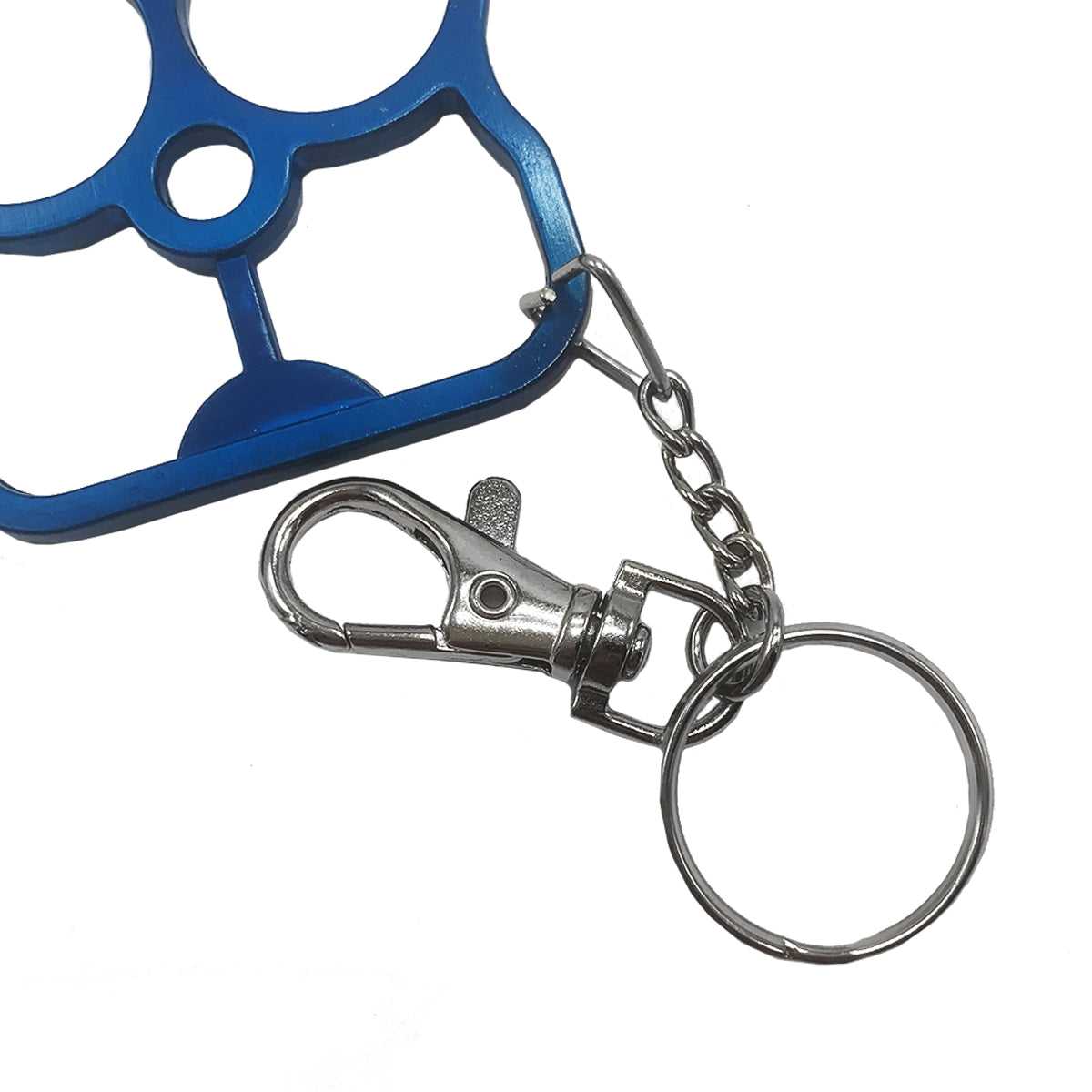 Blue Metal Cat Knuckles Self Defense Keychain All Products 