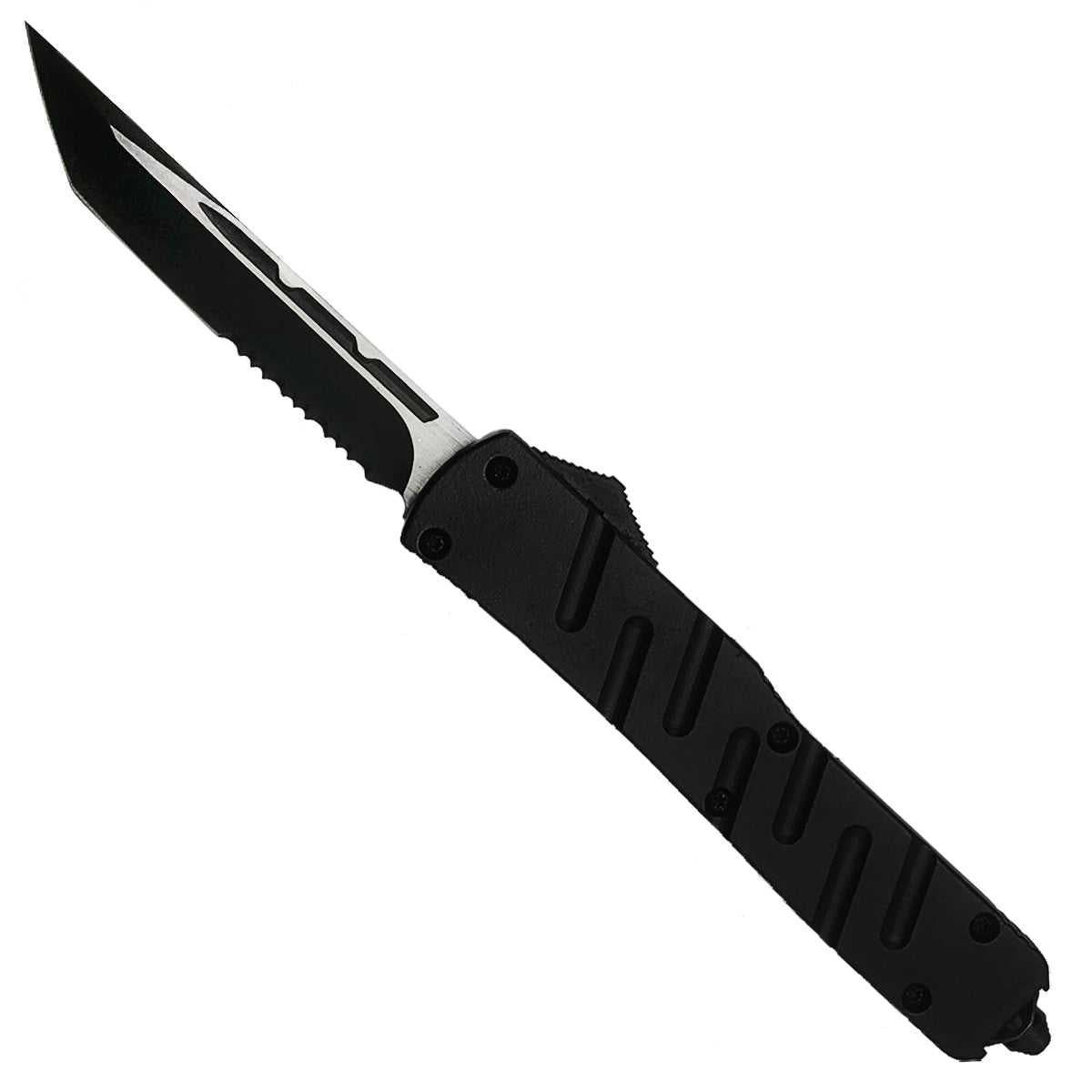 Best OTF Knives for Sale: "Delta" OTF Knife - Serrated Tanto Blade