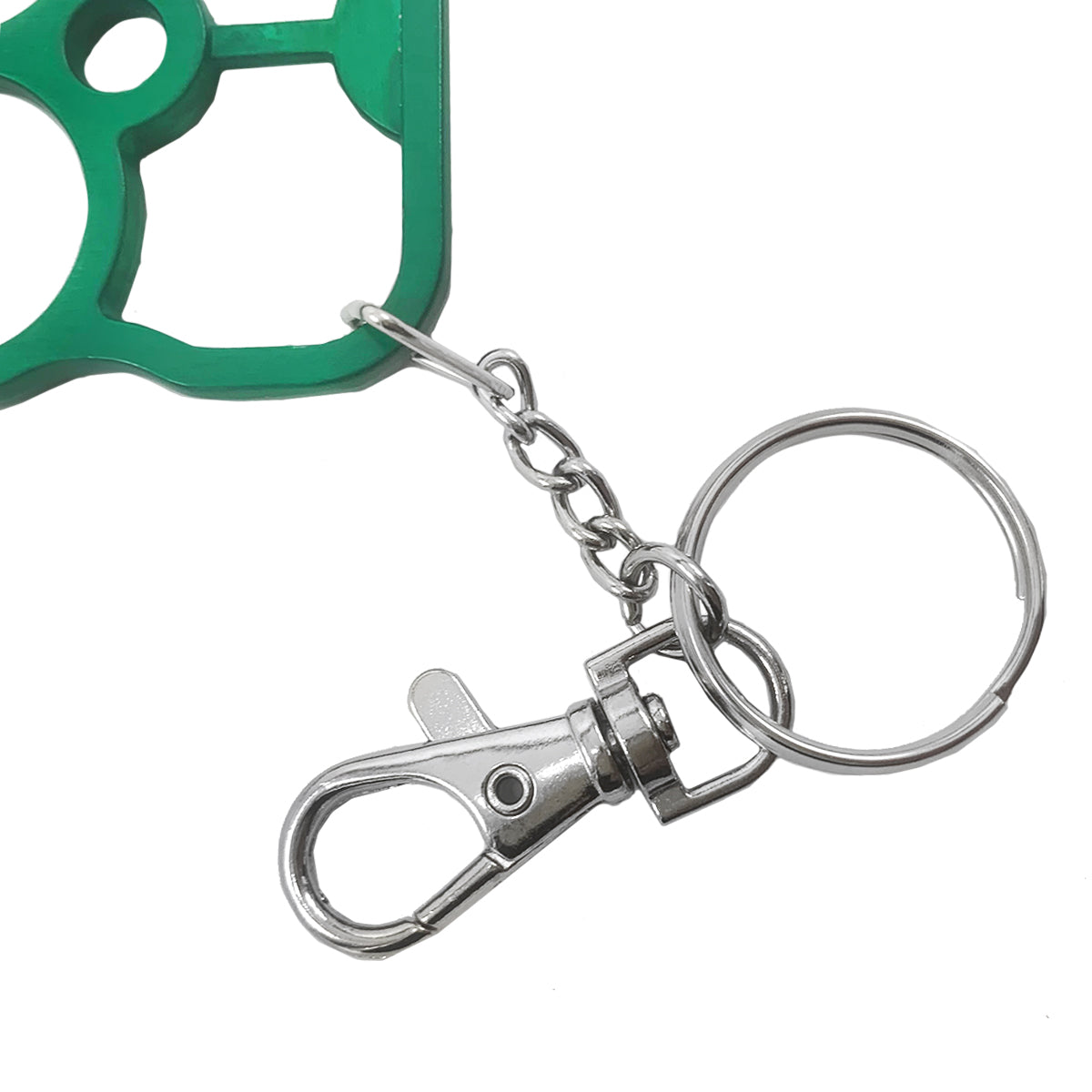 Green Metal Cat Knuckles Self Defense Keychain