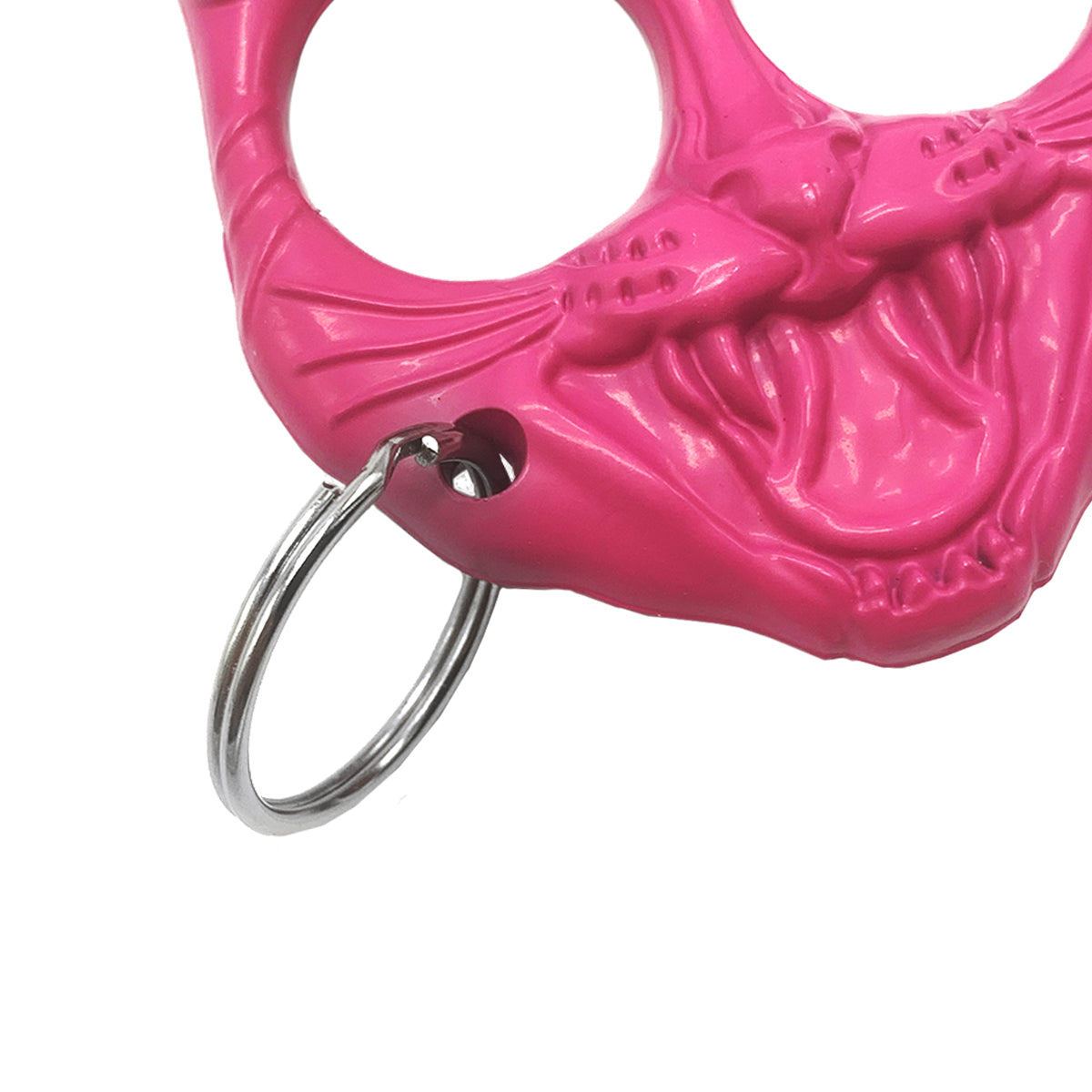 Pink Cat Knuckles ABS Plastic Self Defense Keychain