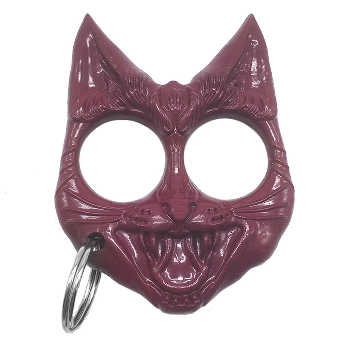 Purple Cat Knuckles ABS Plastic Self Defense Keychain