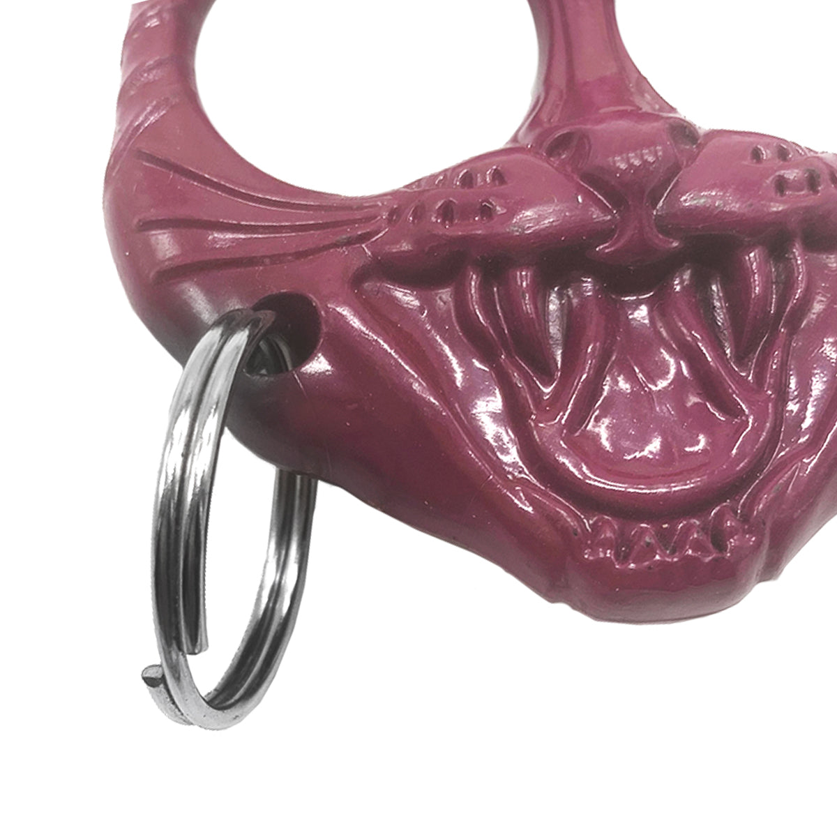 Purple Cat Knuckles ABS Plastic Self Defense Keychain